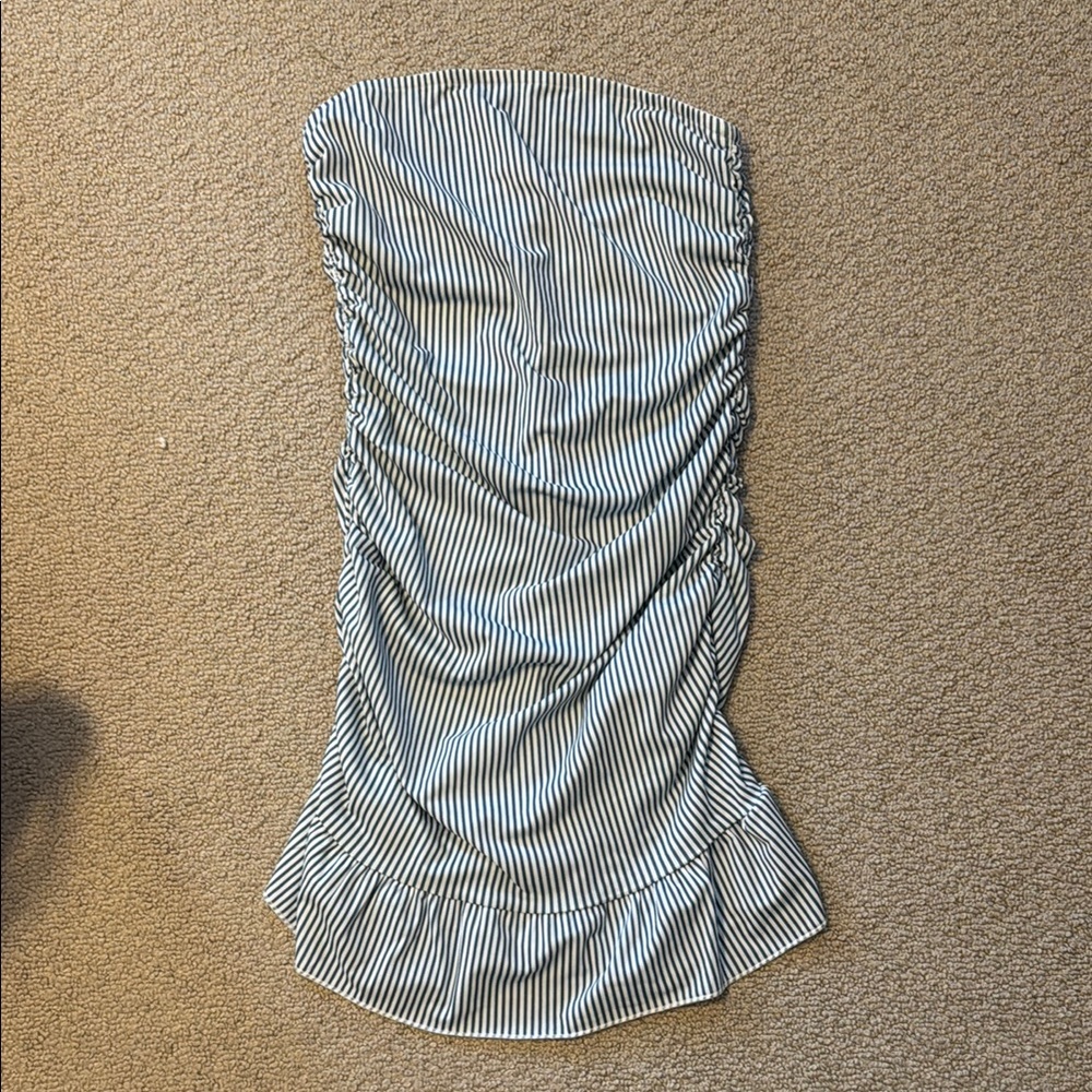 Edikted Black and White Striped Dress